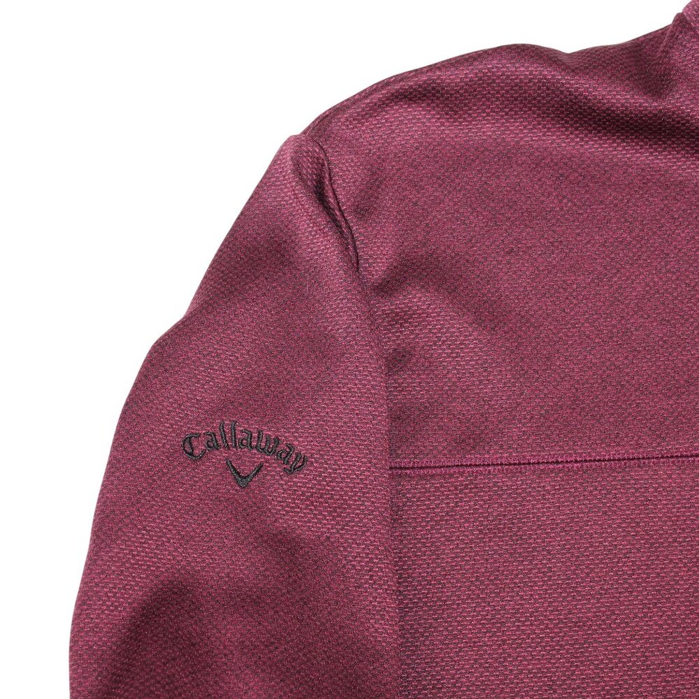 Callaway Golf Mens XL 1/4 Zip Maroon Pullover Side Pocket Jacket Athleisure Wear - Picture 7 of 9